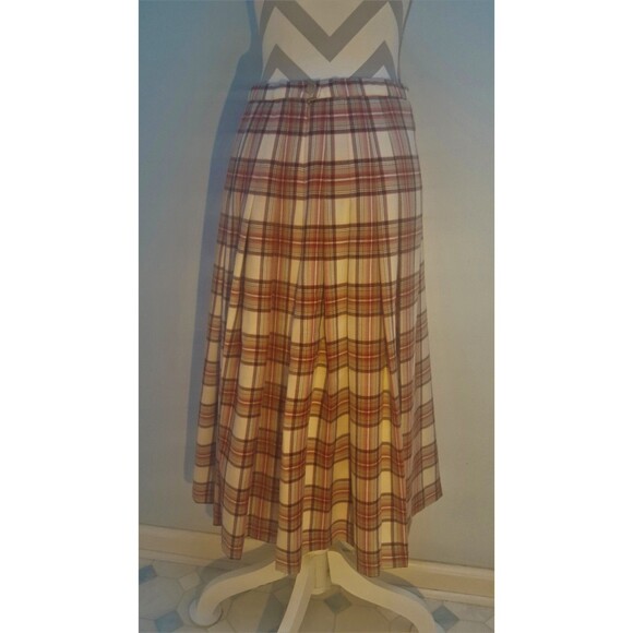 Pendleton long pleated wool tartan plaid skirt suit blazer jacket coat 8 8P S - Picture 6 of 12